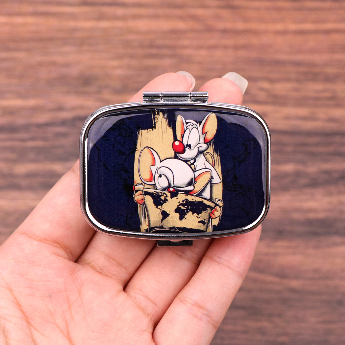 Tablet Accessories Case - 귀여운 쥐 만화 여행용 알약 정리함