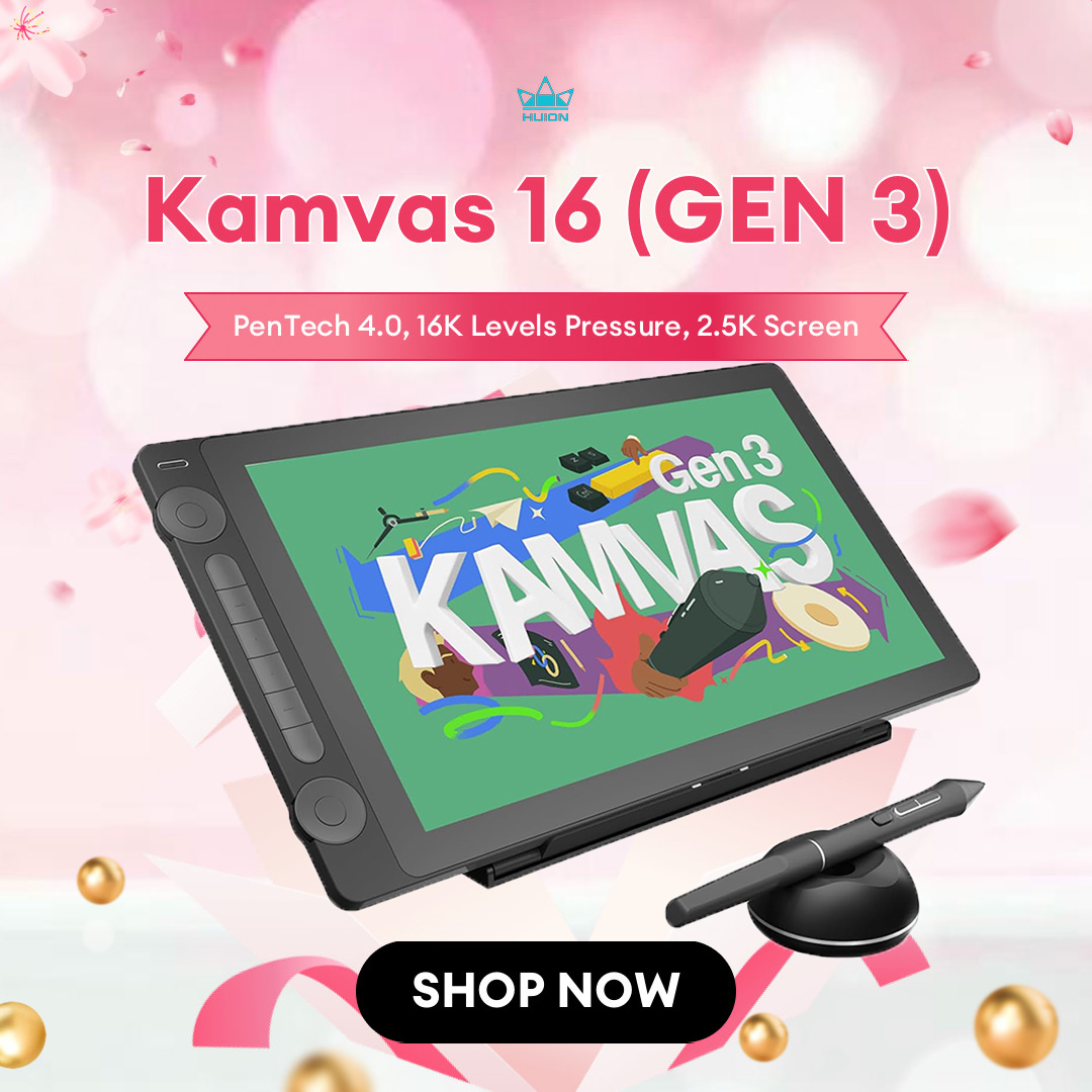 Huion Tablet Accessories - Huion Kamvas 16 (Gen 3) 그래픽