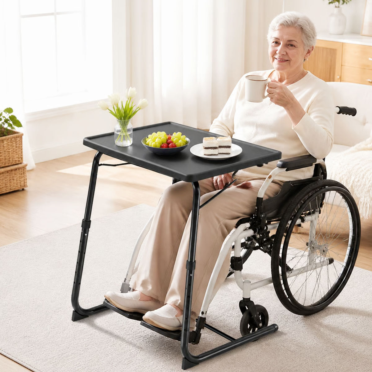 조절 가능한 노트북 침대 테이블, 6단계 높이 조절,  - Tablet Lap Desk 리뷰 및 가격
